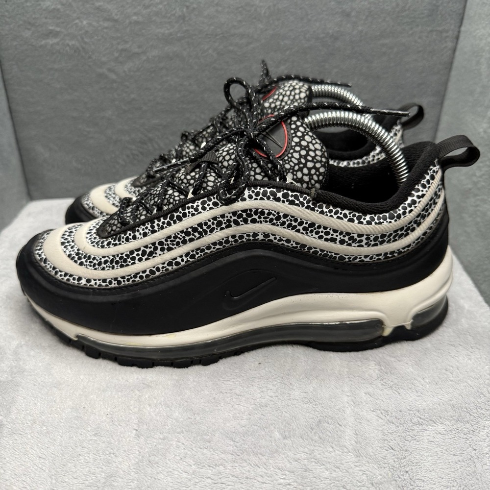 Nike Air Max 97 SE Safari Women 9.5 Men 8 Black White DH0559-001 Sneakers